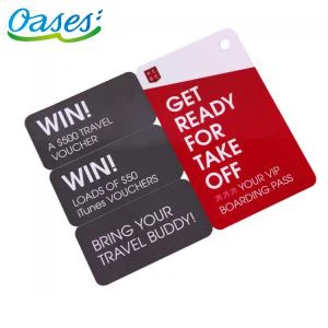 Plastic 3 Snap-off Key Tags do tamanho do cartão não padrão como cartões de membro